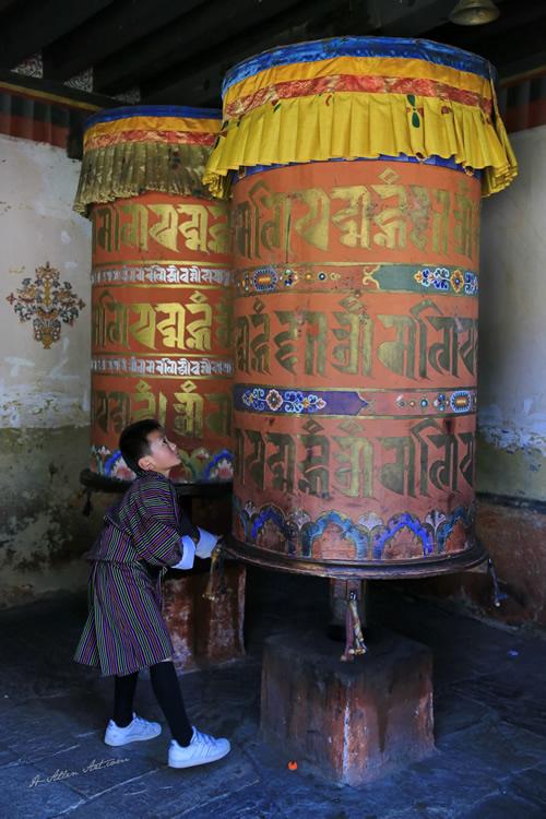 Prayer Wheel, Bumthang, Bhutan Prayer Wheel, Bumthang, Bhutan